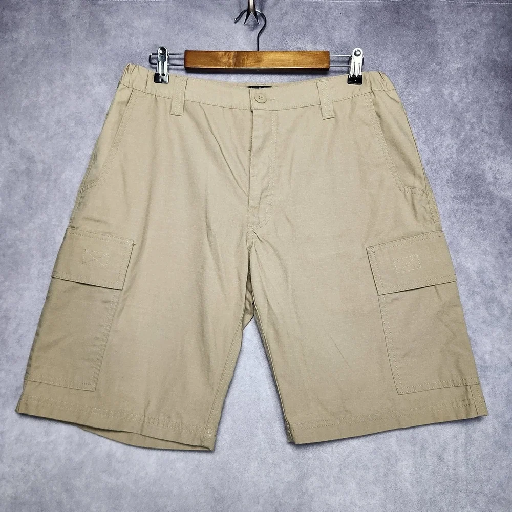 LA Police Gear Men 34 Khaki Core Cargo Tactical Ripstop Shorts BTS8001 LAPG